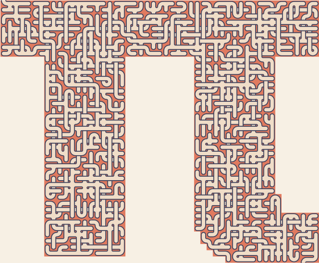 Pi — square-Labyrinth 57×48