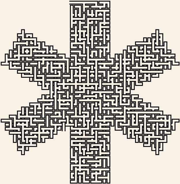Asterisk — square-Labyrinth 48×49