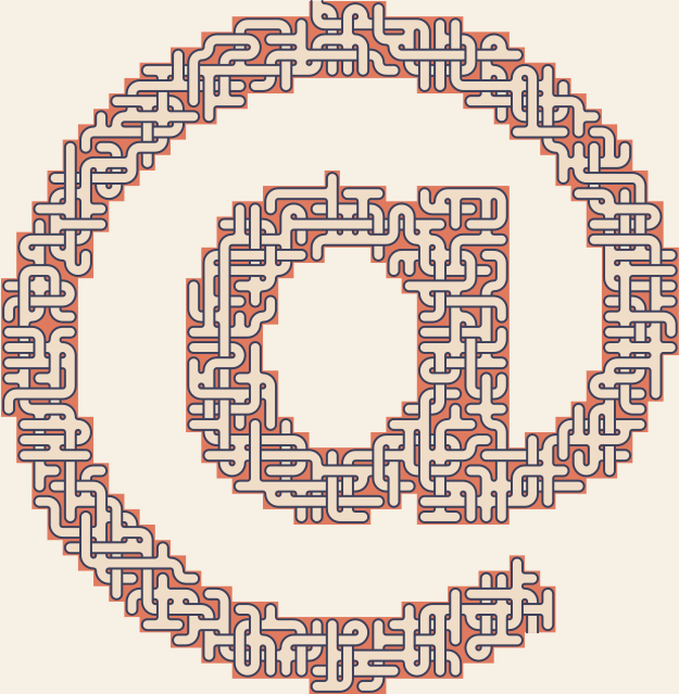 At Sign — square-Labyrinth 48×49