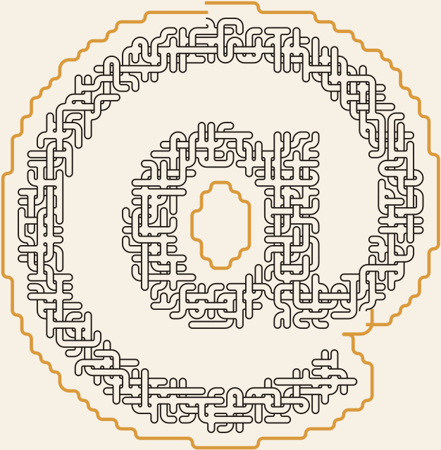 At Sign — square-Labyrinth 47×48