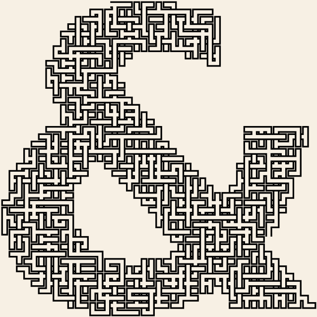 Ampersand — square-Labyrinth 48×47