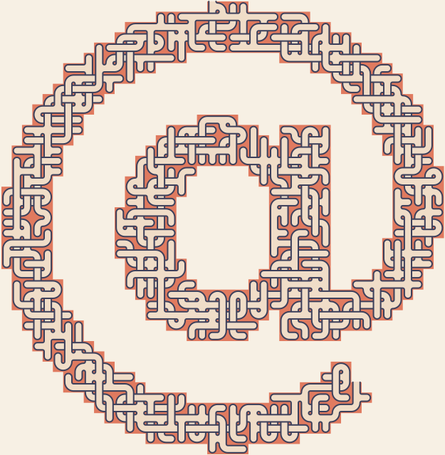 At Sign — square-Labyrinth 47×48