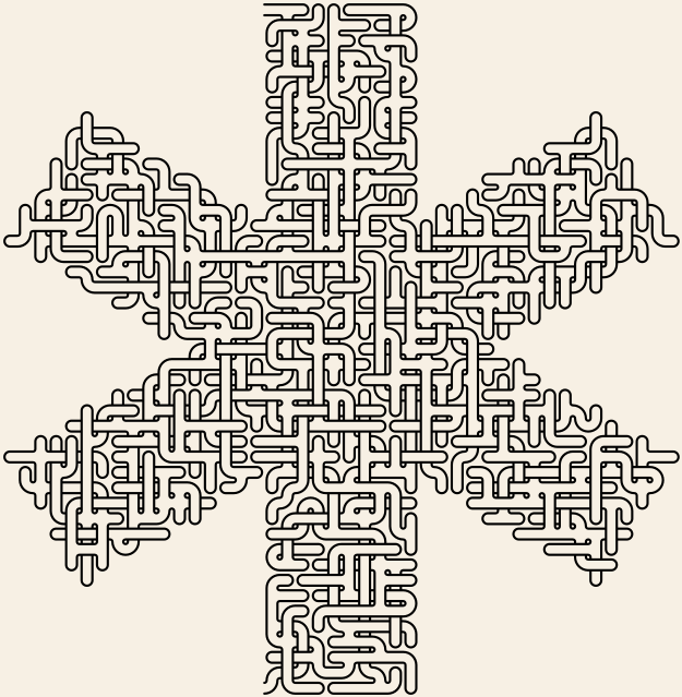 Asterisk — square-Labyrinth 48×49