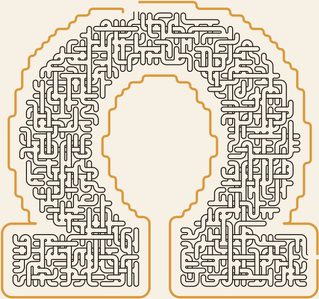 Omega — square-Labyrinth 48×45