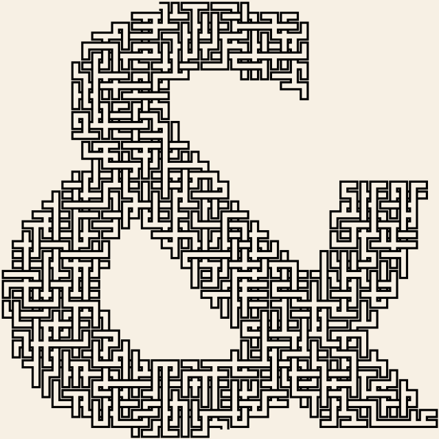 Ampersand — square-Labyrinth 49×48