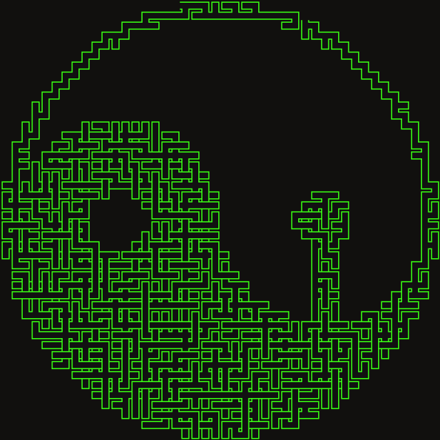 Yin Yang — square-Labyrinth 48×48