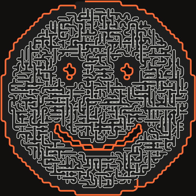 Smiley — square-Labyrinth 48×48