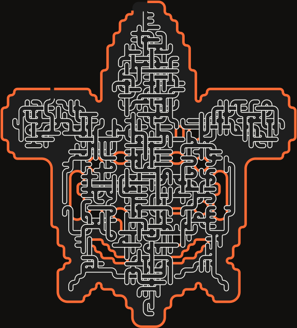 Fleur-de-lis — square-Labyrinth 48×54