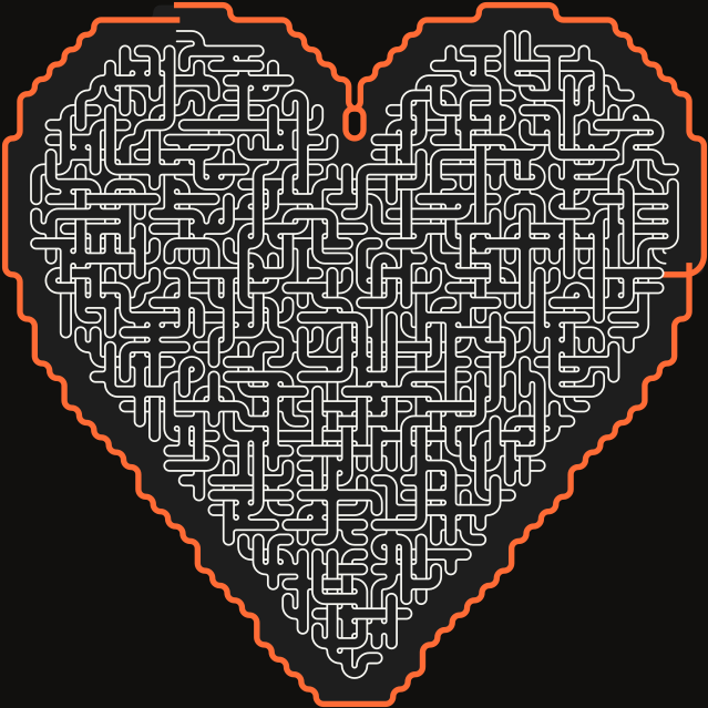 Heart — square-Labyrinth 48×49