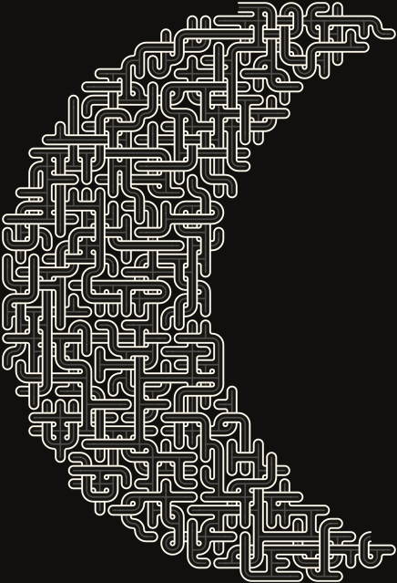 Crescent Moon — square-Labyrinth 35×48