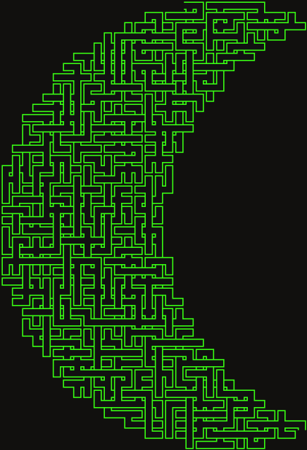 Crescent Moon — square-Labyrinth 35×48