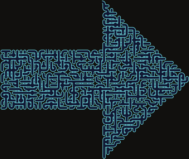 Onward Arrow — square-Labyrinth 56×48