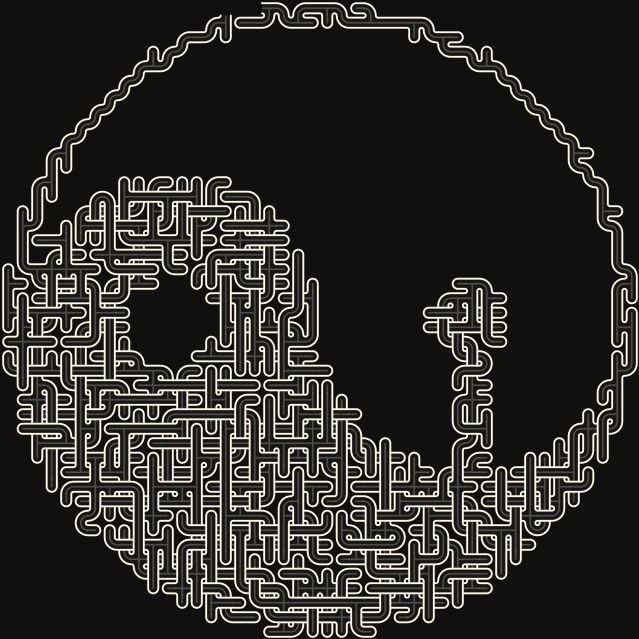 Yin Yang — square-Labyrinth 48×48