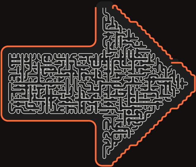 Onward Arrow — square-Labyrinth 48×41
