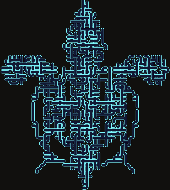 Fleur-de-lis — square-Labyrinth 48×54