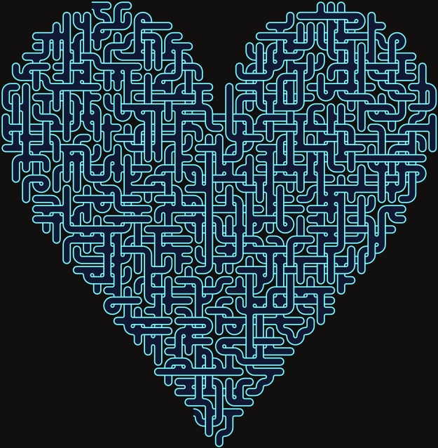Heart — square-Labyrinth 47×48