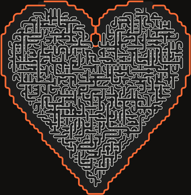 Heart — square-Labyrinth 47×48