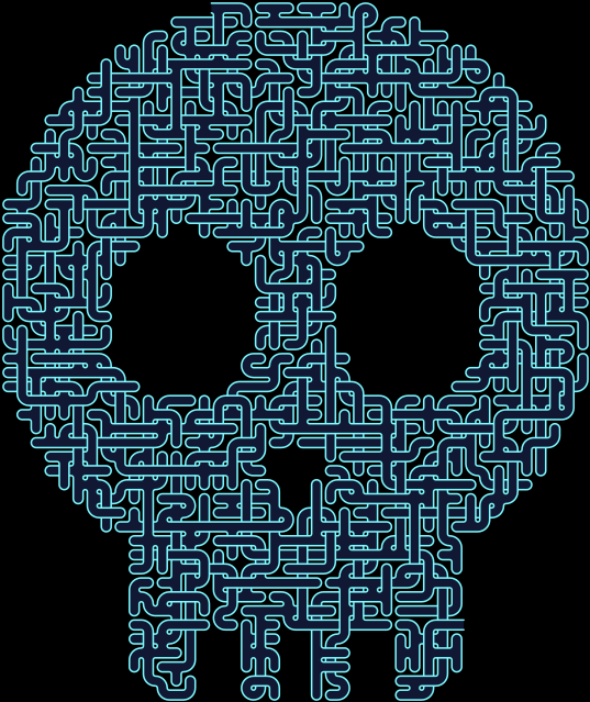 Skull — square-Labyrinth 48×56