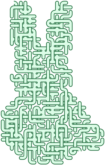 Sitting Bunny — 27×40 のsquare迷路