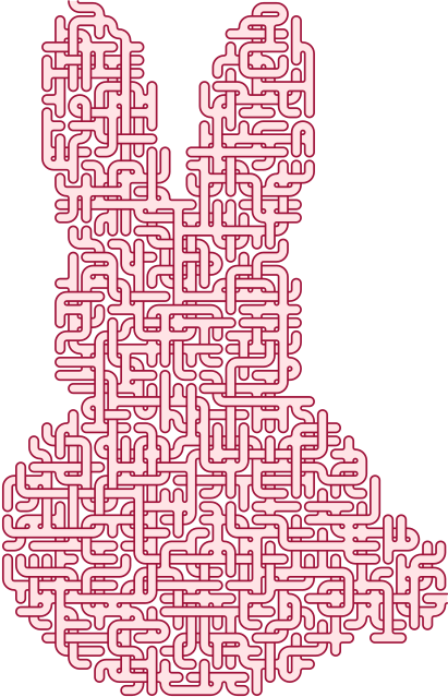 Sitting Bunny — 40×59 のsquare迷路