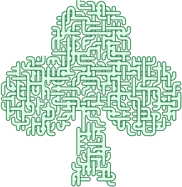 Shamrock — 40×42 のsquare迷路