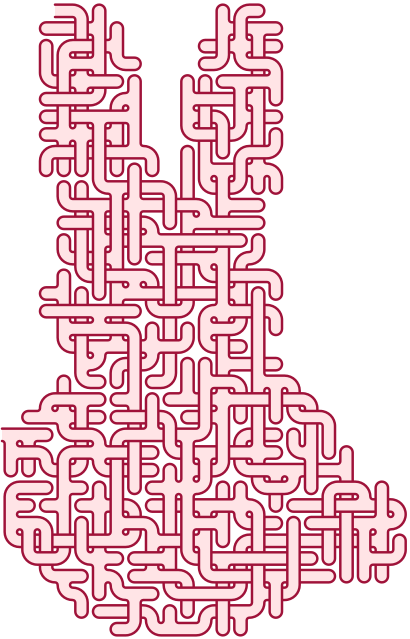 Sitting Bunny — 27×40 のsquare迷路