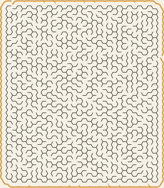 Hex-flat — 30×30 hex-flat maze