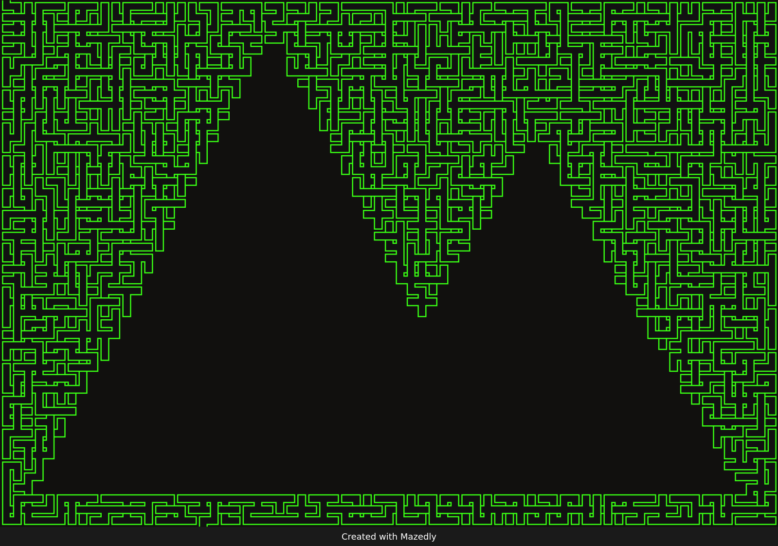 Mountain Range (Inverted) — Neon Lime