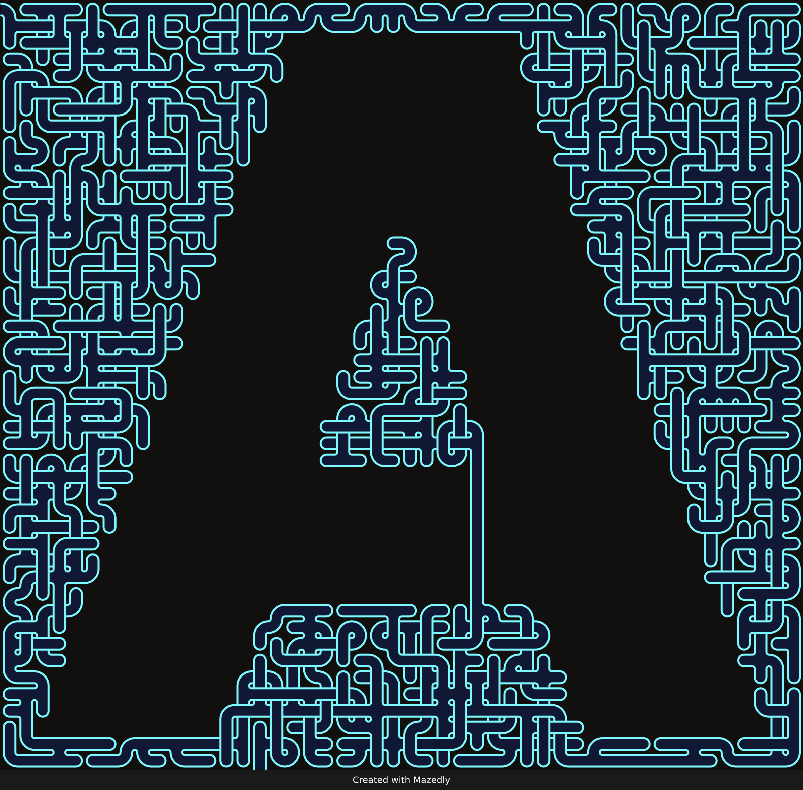 Letter A (Inverted) — Midnight Neon