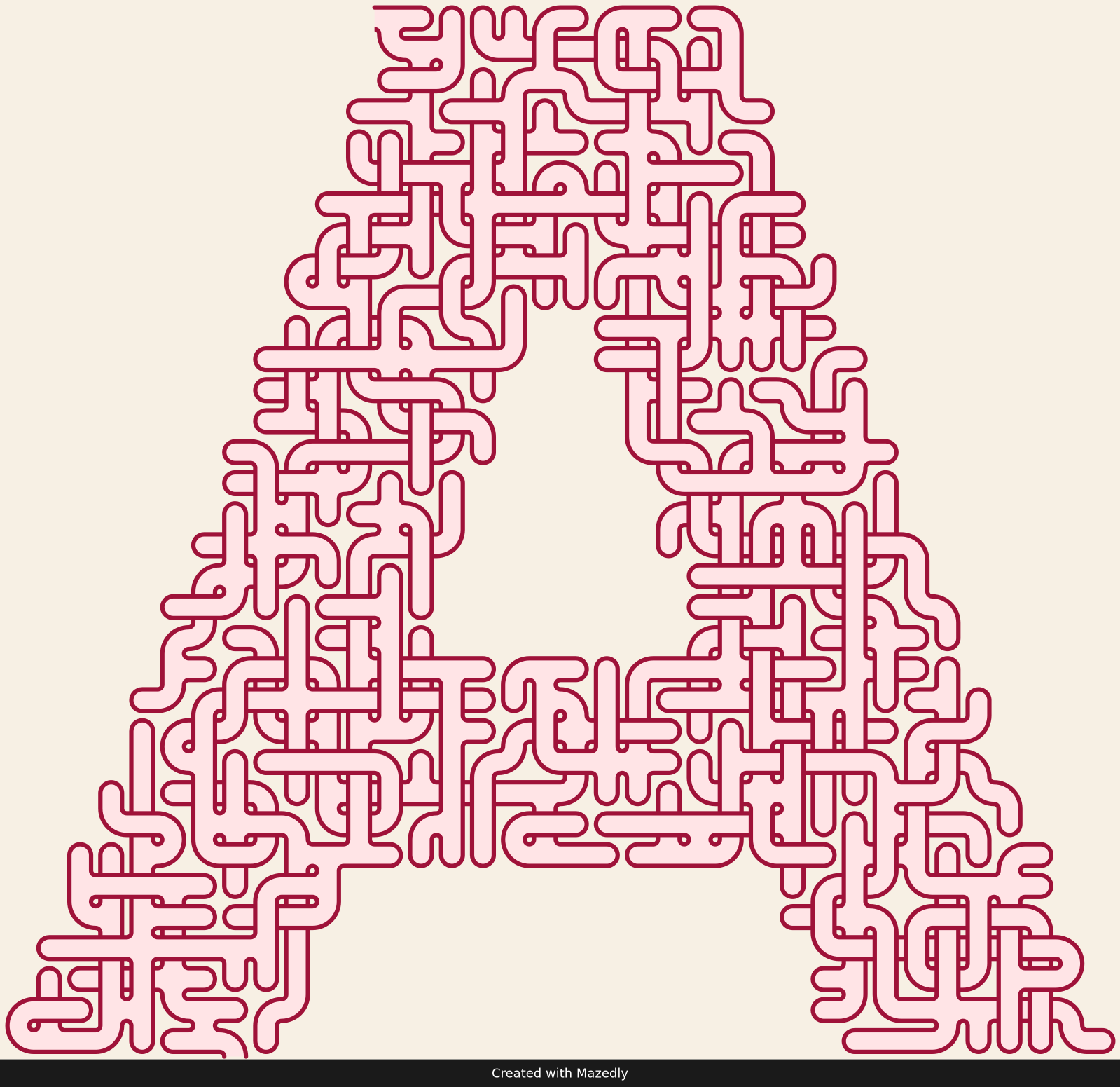 Letter A — Rose Quartz
