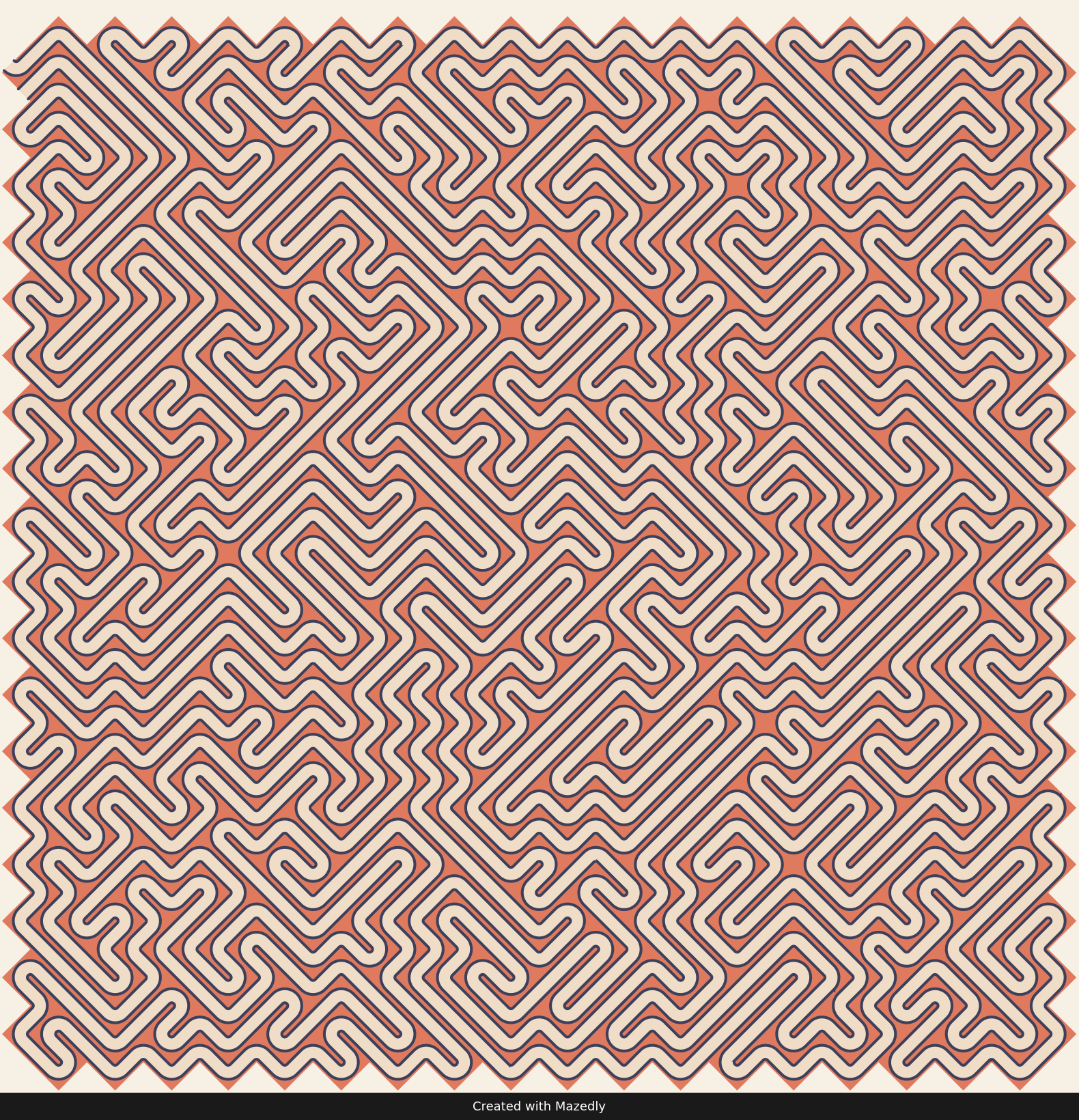 Labyrinth diamond — Terracotta
