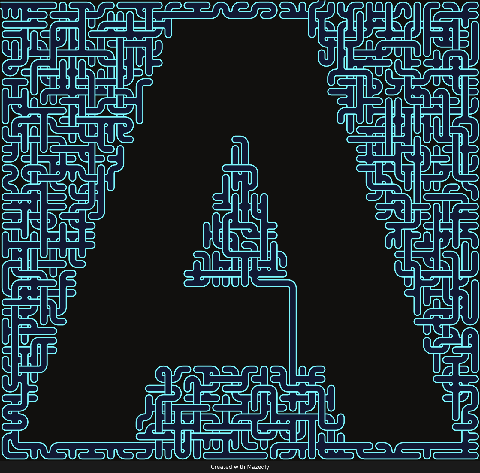 Letter A (Inverted) — Midnight Neon