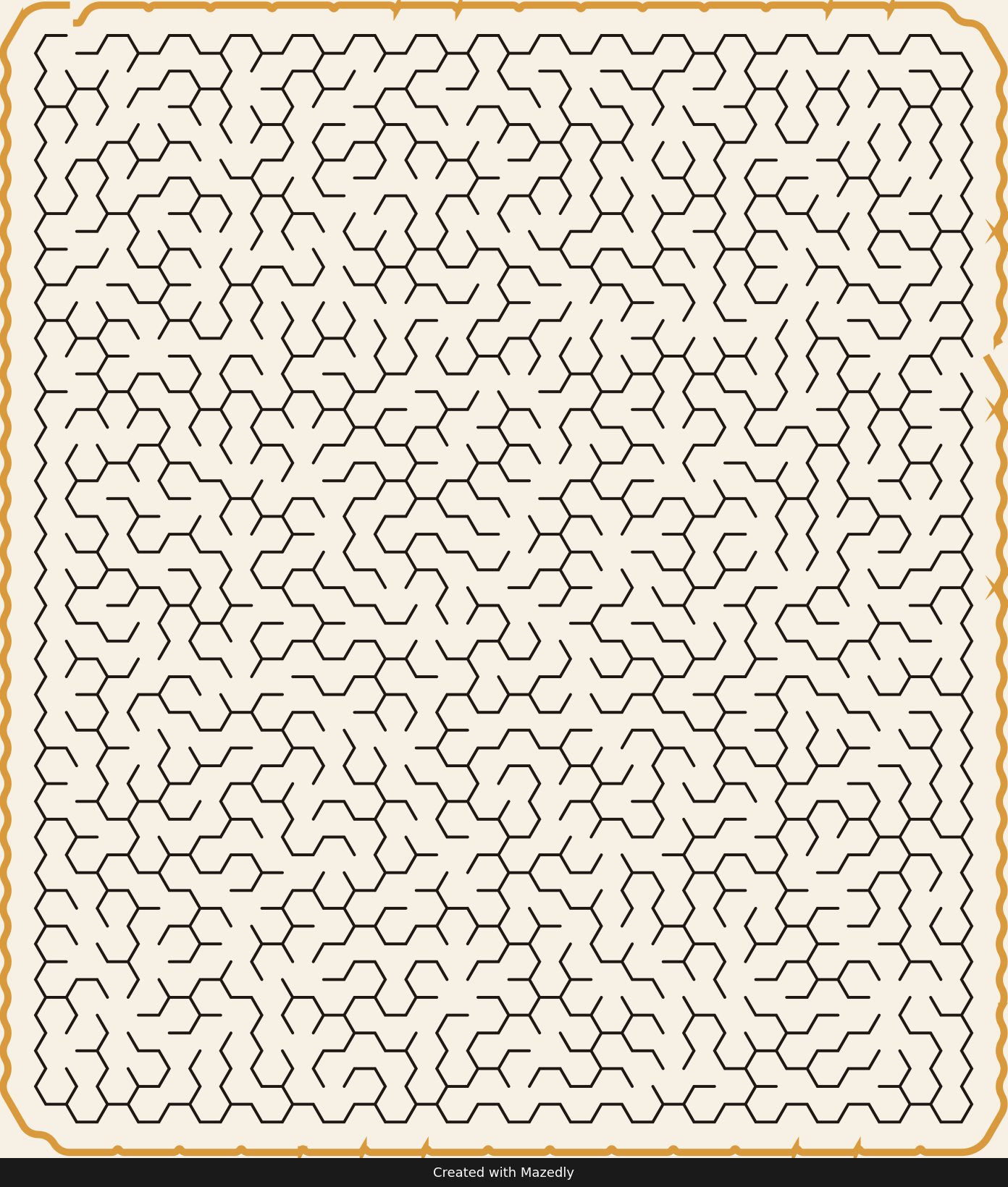 Hex-flat — Paper & Brass
