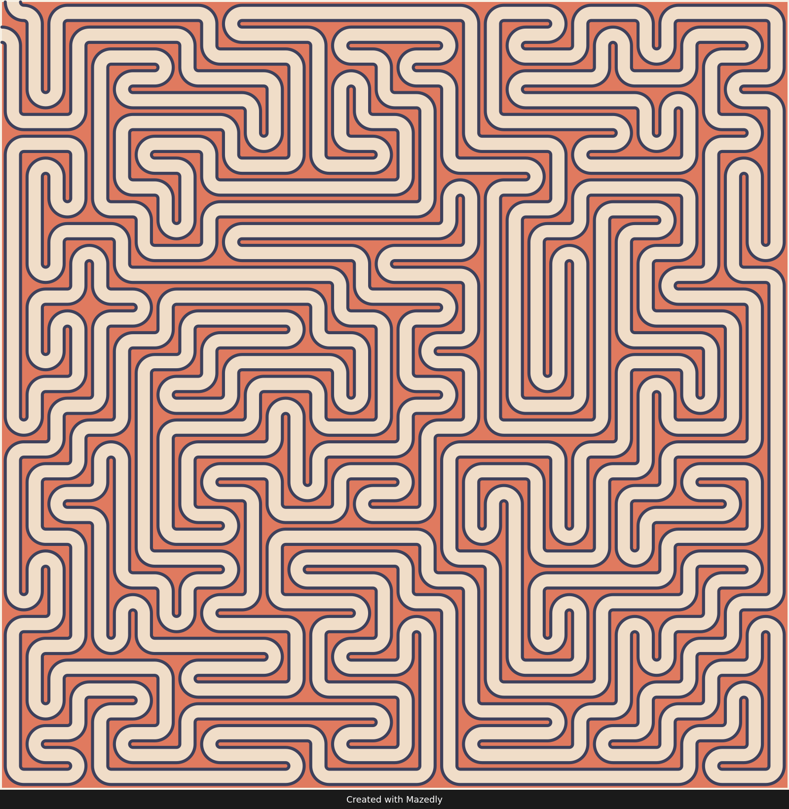 Labyrinth square — Terracotta