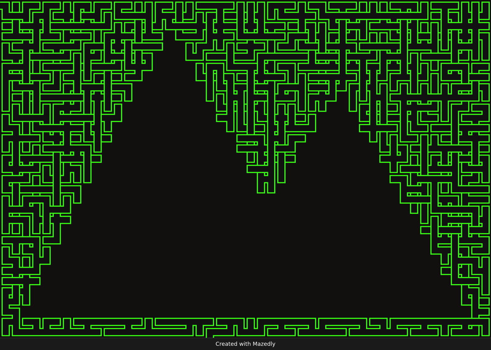 Mountain Range (Inverted) — Neon Lime