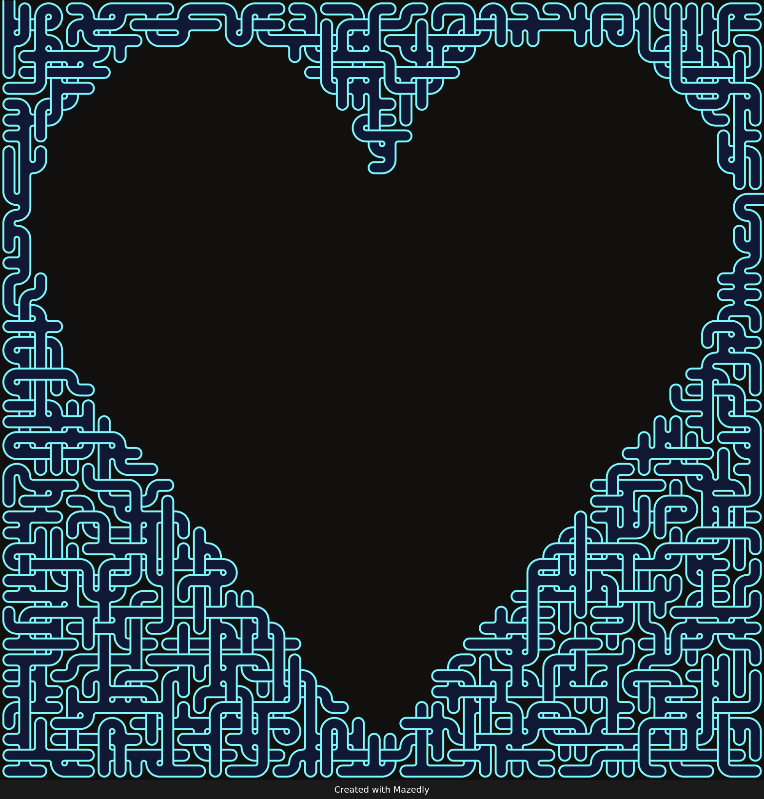 Heart (Inverted) — Midnight Neon