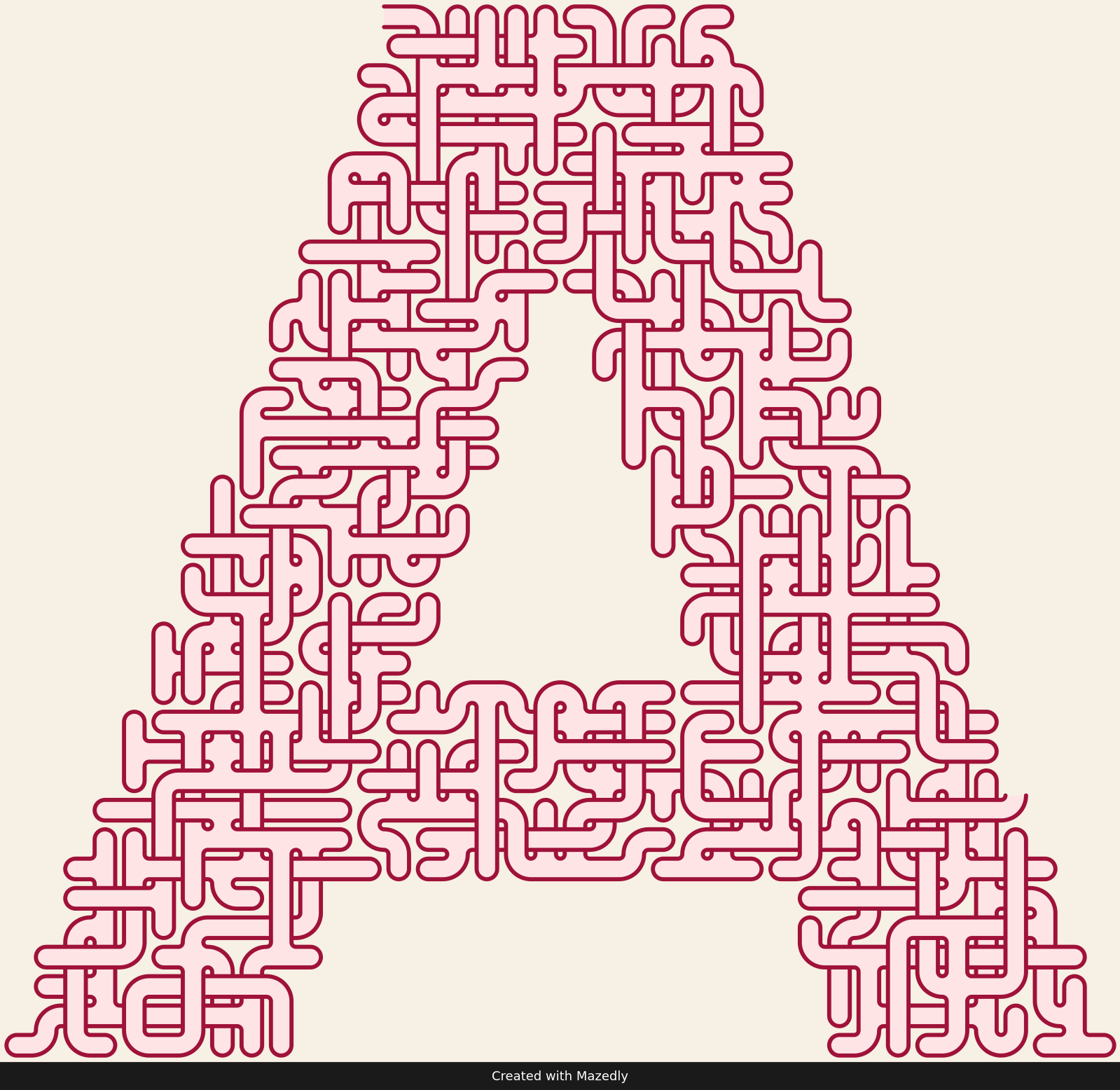 Letter A — Rose Quartz